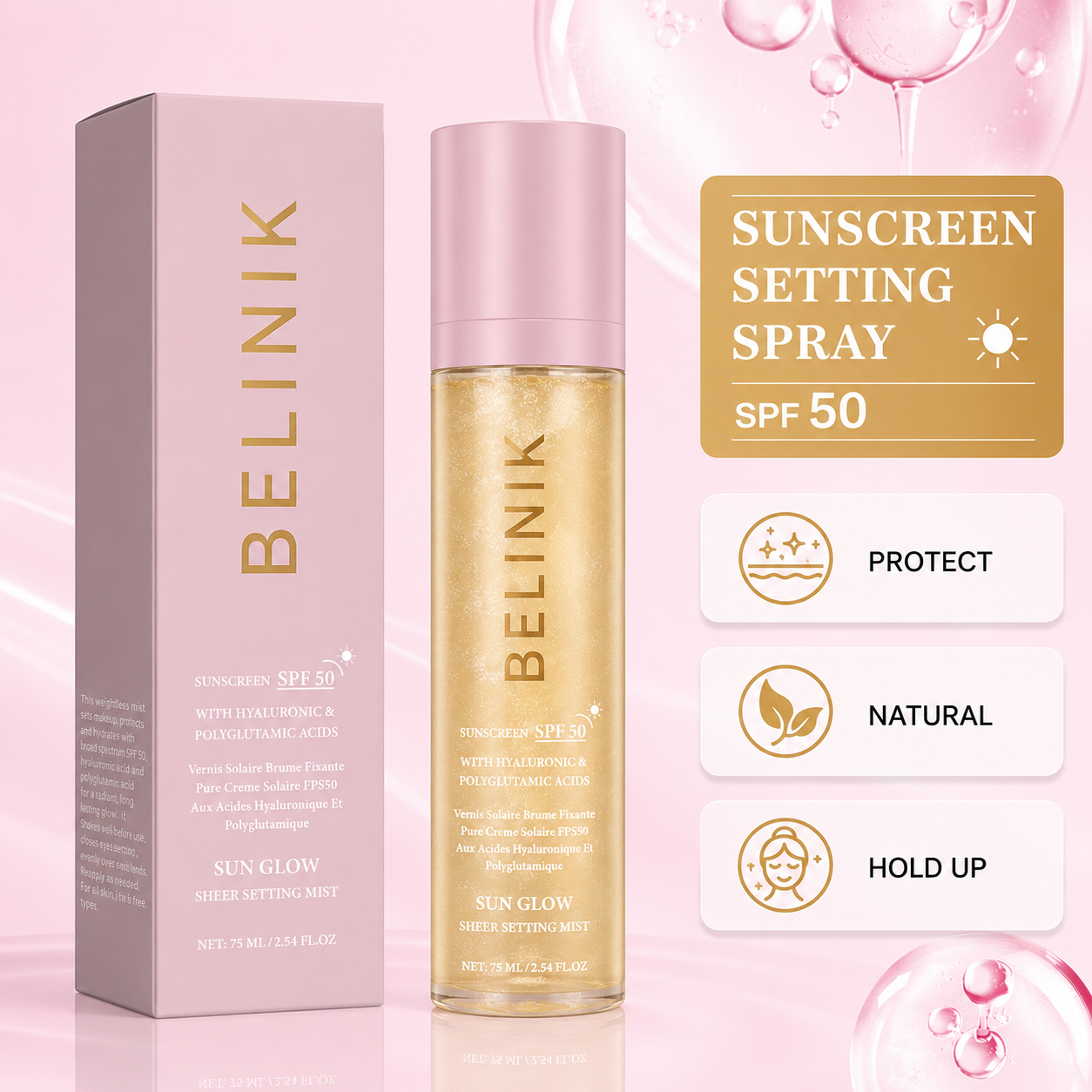 BELINIK SUN GLOW — glass skin glow finish result